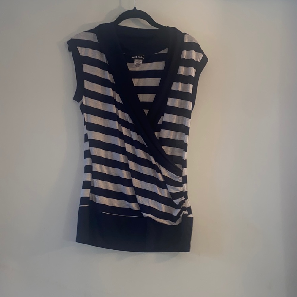 Blue and white shirt
